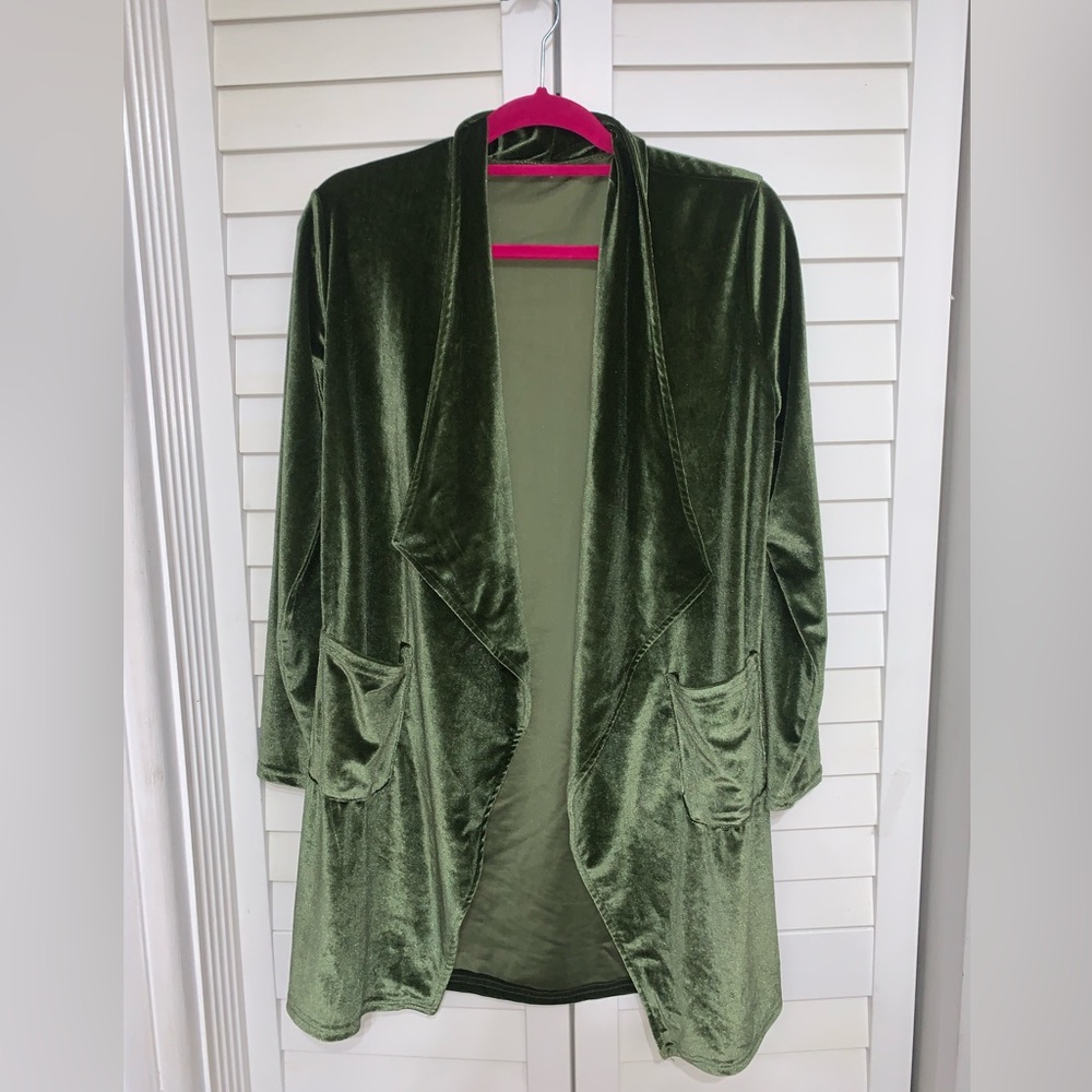 Green Velvet Jacket - Picture 4 of 4